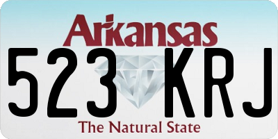AR license plate 523KRJ
