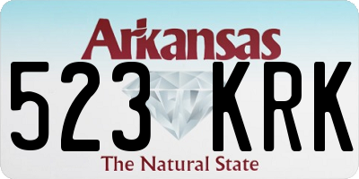 AR license plate 523KRK