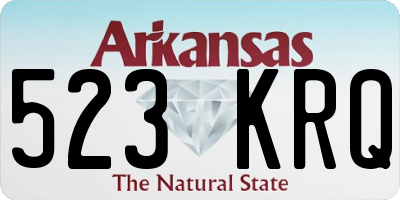 AR license plate 523KRQ