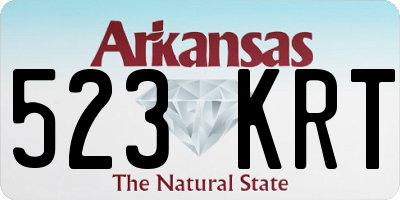 AR license plate 523KRT