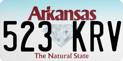 AR license plate 523KRV