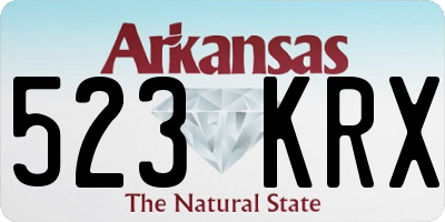 AR license plate 523KRX