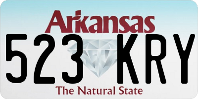 AR license plate 523KRY