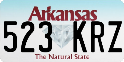 AR license plate 523KRZ