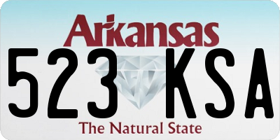 AR license plate 523KSA