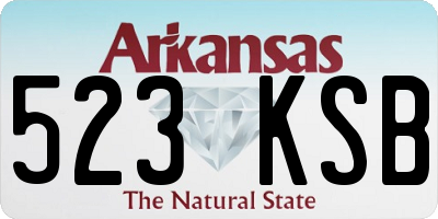 AR license plate 523KSB