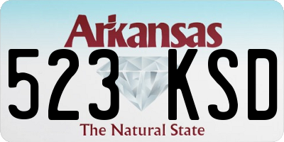 AR license plate 523KSD