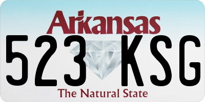 AR license plate 523KSG