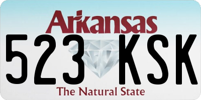 AR license plate 523KSK