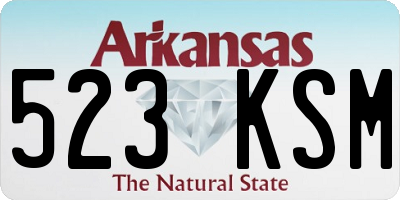 AR license plate 523KSM