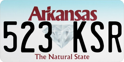 AR license plate 523KSR