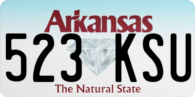 AR license plate 523KSU