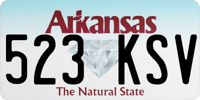 AR license plate 523KSV
