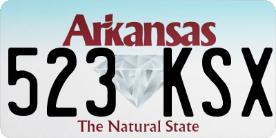 AR license plate 523KSX