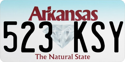 AR license plate 523KSY
