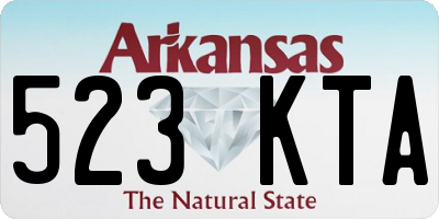 AR license plate 523KTA