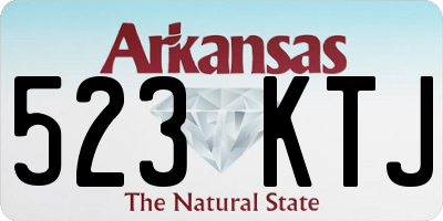 AR license plate 523KTJ