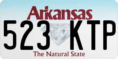 AR license plate 523KTP