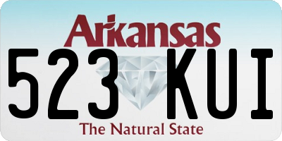 AR license plate 523KUI