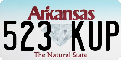 AR license plate 523KUP