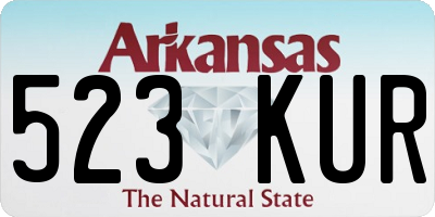 AR license plate 523KUR