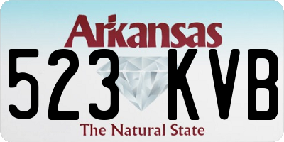 AR license plate 523KVB