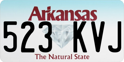 AR license plate 523KVJ