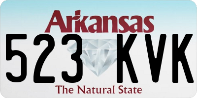 AR license plate 523KVK