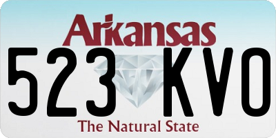 AR license plate 523KVO