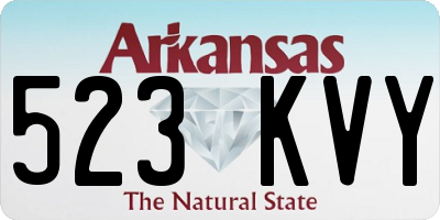 AR license plate 523KVY