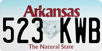 AR license plate 523KWB