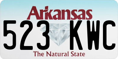 AR license plate 523KWC