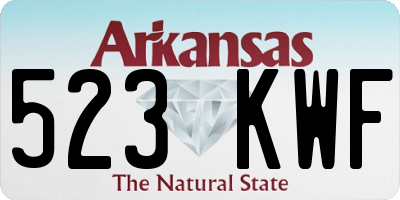 AR license plate 523KWF