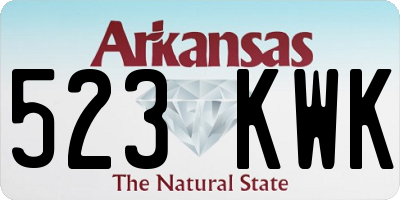 AR license plate 523KWK
