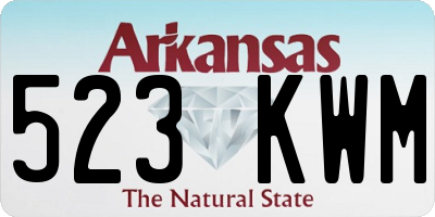 AR license plate 523KWM