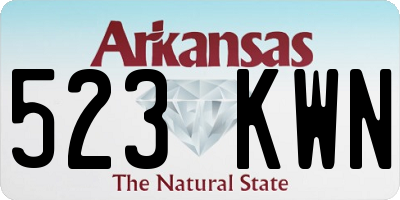 AR license plate 523KWN