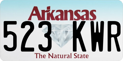 AR license plate 523KWR