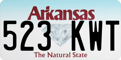 AR license plate 523KWT