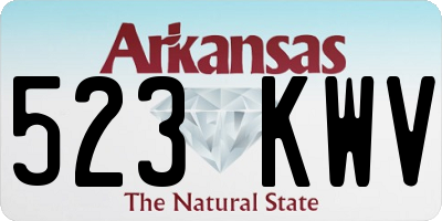 AR license plate 523KWV