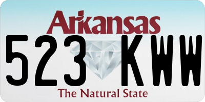 AR license plate 523KWW