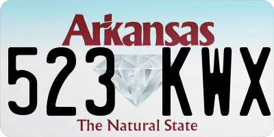 AR license plate 523KWX