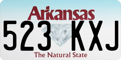 AR license plate 523KXJ