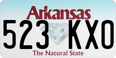 AR license plate 523KXO