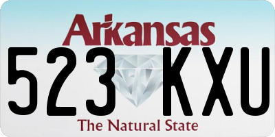 AR license plate 523KXU