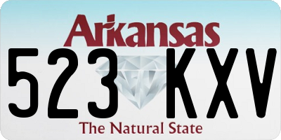 AR license plate 523KXV