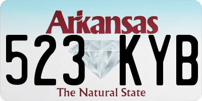 AR license plate 523KYB