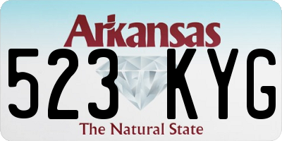AR license plate 523KYG