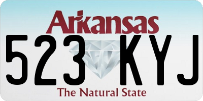 AR license plate 523KYJ