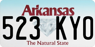 AR license plate 523KYO