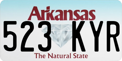 AR license plate 523KYR